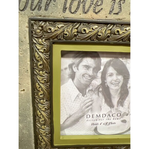 Demdaco "Our Love Is Forever" 4x4 Photo Frame Decorative Stone-Like Texture With - Picture 2 of 3
